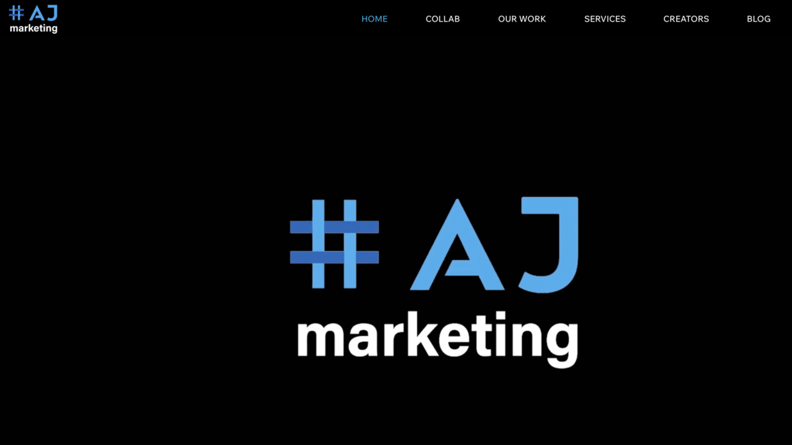AJ marketing homepage