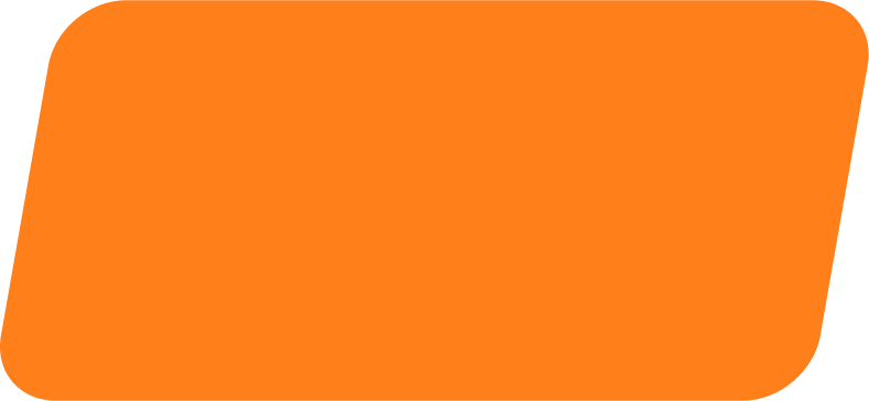 Solid orange abstract shape on a black background