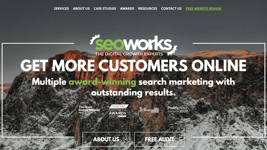 SEO Works homepage
